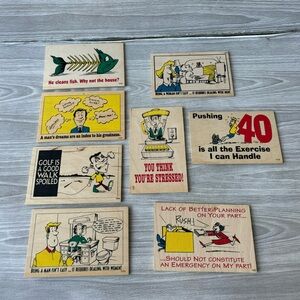 Vintage Comical Wooden Post Cards Ephemera